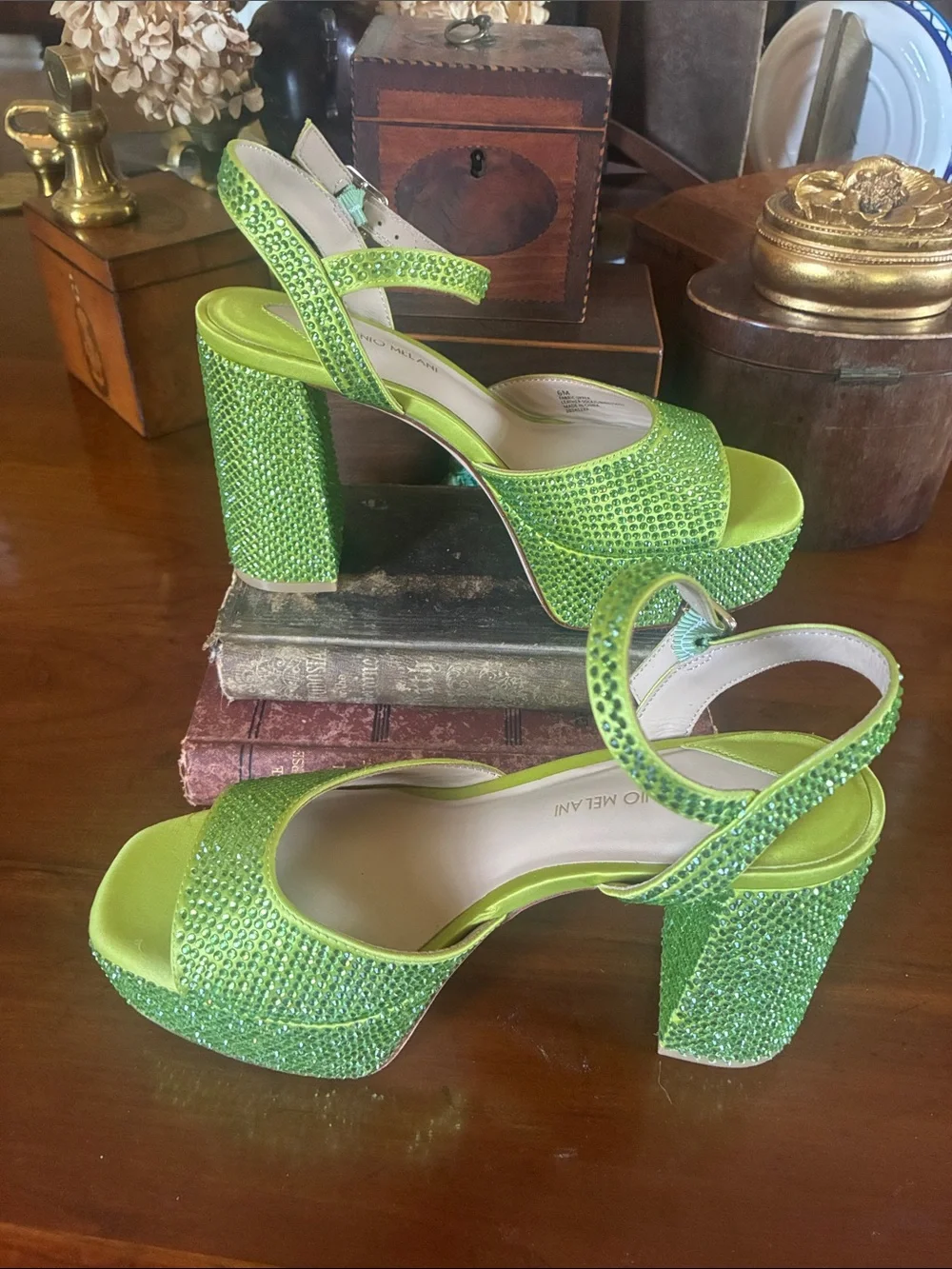 Antonio Melani Babs Satin Platform Dress Sandals